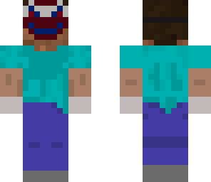steve with a clown mask