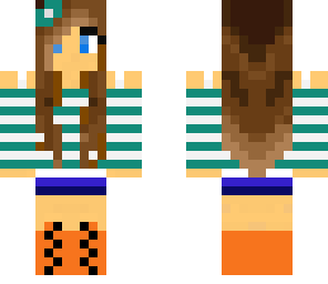 edited cute girl orange and blue 2