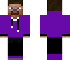steve in a purple hoodie