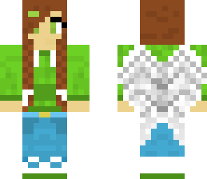 green hoodie girl