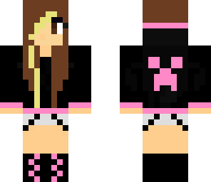 pink hoodie creeper