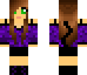 purple cat girl without the ears