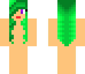 green hair girl base