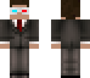3d glasses in suit cool hair