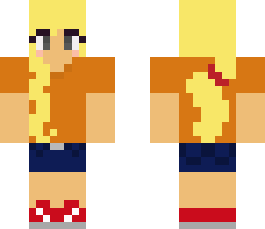 cute blonde girl with orange t-shirt