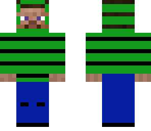 steve in a green hoodie