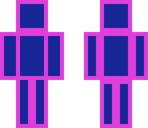 purple and blue cool block guy