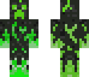 green creeper in flames