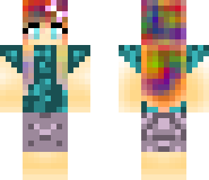 rainbow hair girl