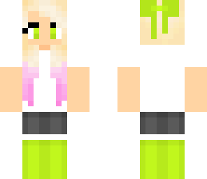 green and pink girl modern
