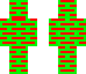 red and green man