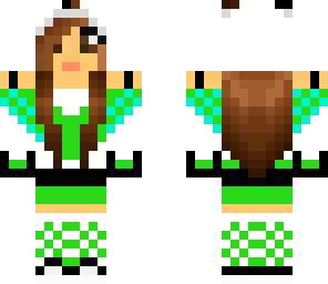 neon green panda girl