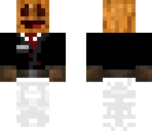 snow golem in a suit