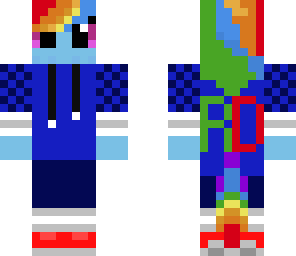 rainbow dash with headphones