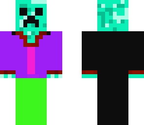 creeper in purple tux