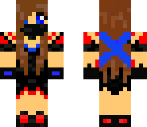 red and blue ninja girl