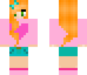 red head heart girl