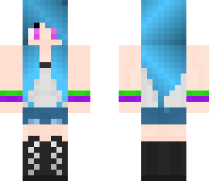 blue-haired girl