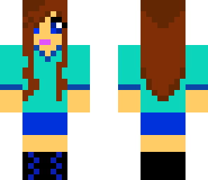 blue girl skin with headband
