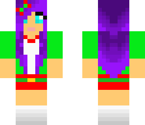 christmas purple hair girl