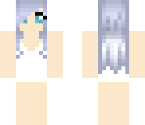 simple girl in a white dress