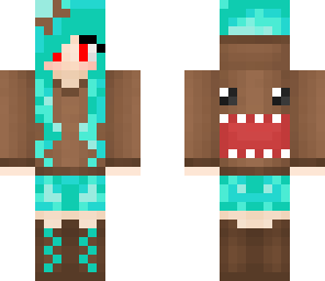 red eyed blue domo girl