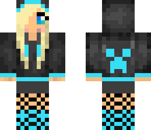 blue hoodie girl