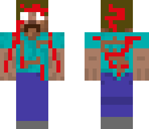 herobrine with blood