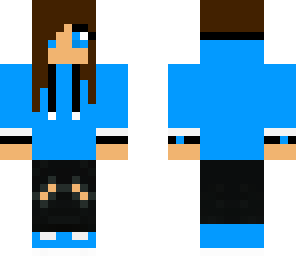 light blue hoodie girl