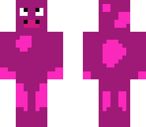 purple dinosaur with pink dots