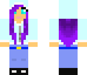 winter purple hair girl