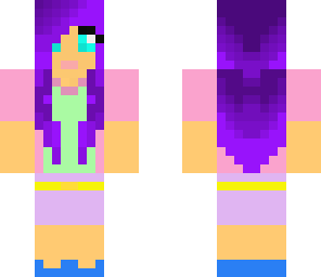 spring purple hair girl