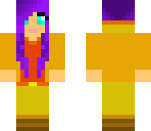 fall purple hair girl
