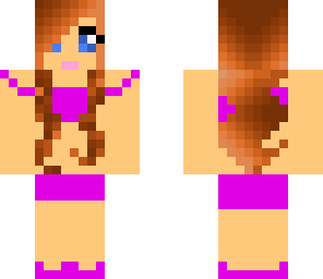 girl in magenta bikinni