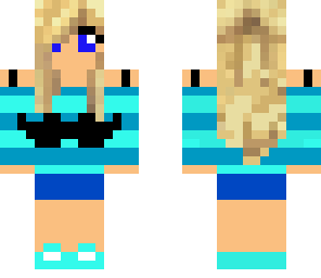 blue mustache girl