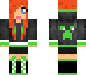 creeper girl red hair or orange haring pretty
