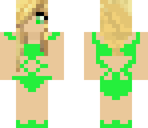 green bathing suit