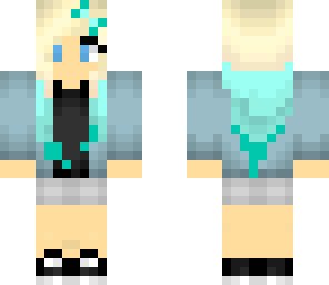 aqua blue dyed girl
