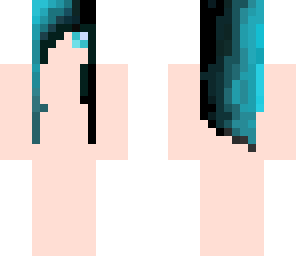 goth blue and black hair template