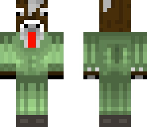 cow cow in a green suit