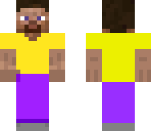 purple and yellow steve