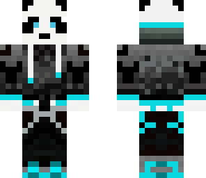 neon blue dubstep panda
