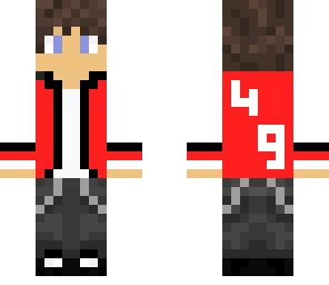 high school footballer in red