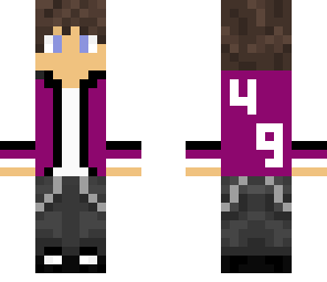 high school footballer in purple