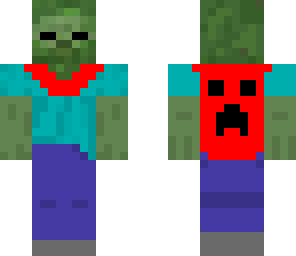 zombie with a creeper cape