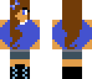 cute girl skin in blue
