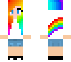 rainbow hair girl