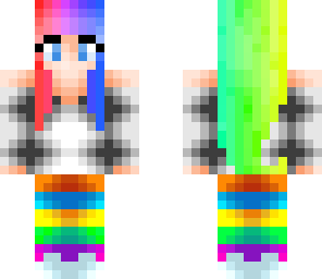 rainbow hair chick