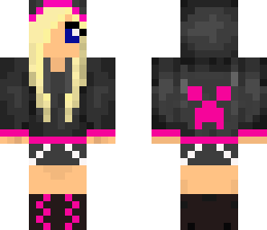 pink cute creeper girl