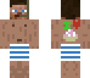 swimming steve with tatoo